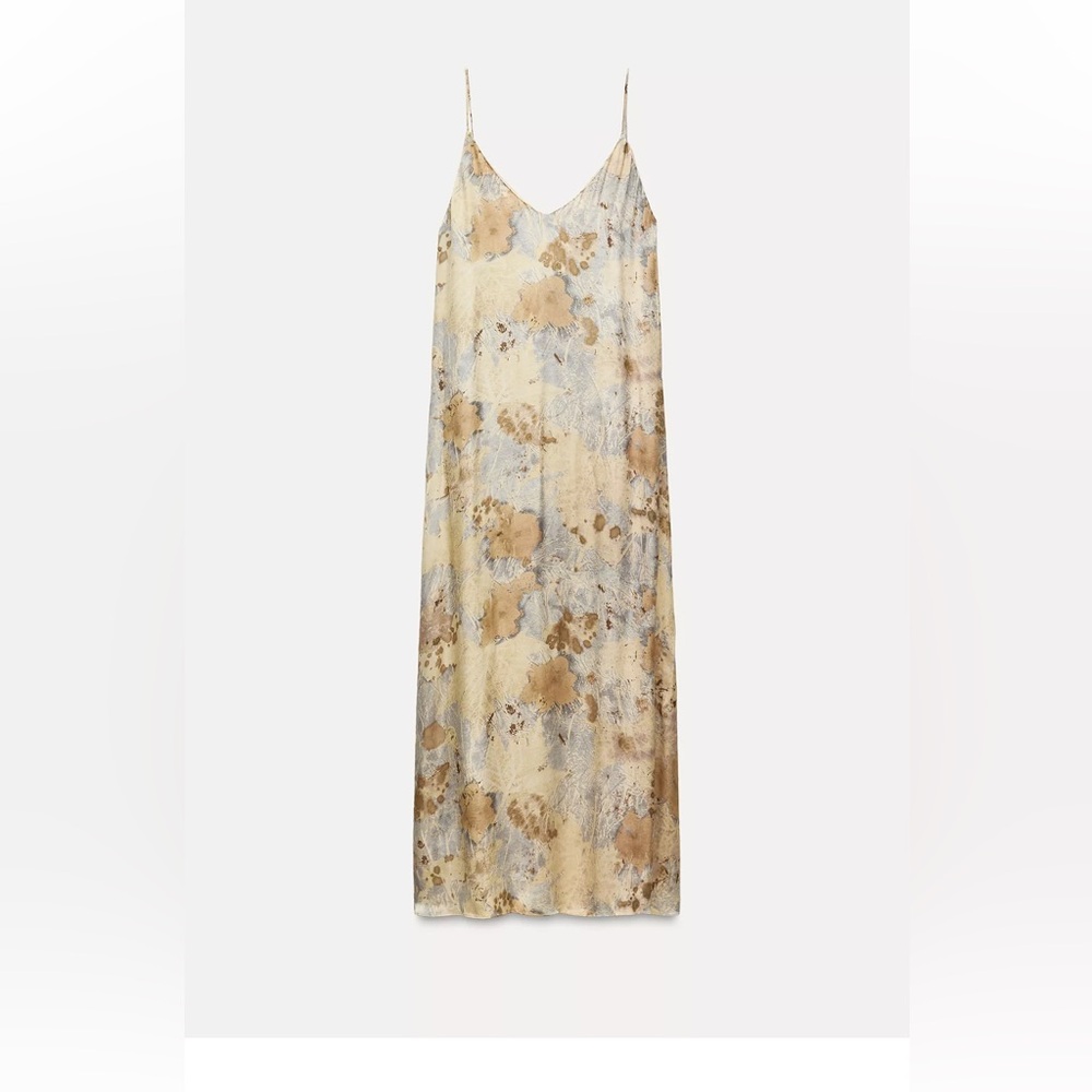 Zara neutral slip dress. Small NWT